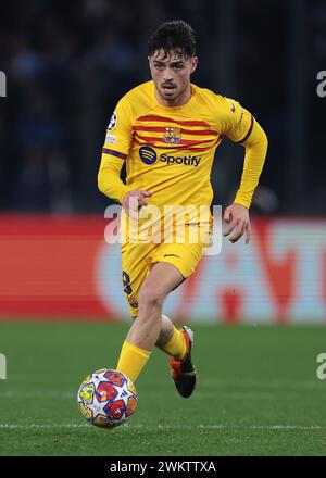 Naples, Italie. 21 février 2024. Pedri du FC Barcelone lors du match de l'UEFA Champions League au Stadio Diego Armando Maradona, Naples. Le crédit photo devrait se lire : Jonathan Moscrop/Sportimage crédit : Sportimage Ltd/Alamy Live News Banque D'Images