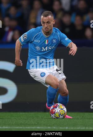 Naples, Italie. 21 février 2024. Stanislav Lobotka de la SSC Napoli lors du match de l'UEFA Champions League au Stadio Diego Armando Maradona, Naples. Le crédit photo devrait se lire : Jonathan Moscrop/Sportimage crédit : Sportimage Ltd/Alamy Live News Banque D'Images