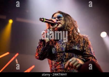 Oslo, Norvège. 21 février 2024. Le groupe norvégien de heavy metal TNT donne un concert au Rockefeller à Oslo. Ici, le chanteur Tony Harnell est vu en direct sur scène. (Crédit photo : Gonzales photo - Terje Dokken). Banque D'Images