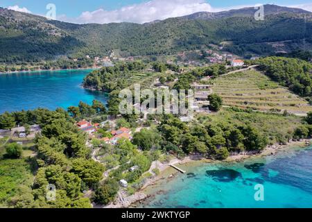 Halbinsel Pelješac, Peljesac, Nähe der Ortschaft Žuljana, Zuljana, im Süden von Kroatien, Adria, Adriatisches Meer, Mittelmeer, Küste, Dalmatien. Pelj Banque D'Images