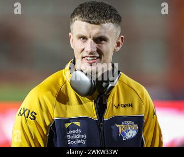 Kingston upon Hull, Royaume-Uni. 22 février 2024. Ash Handley de Leeds Rhinos lors du match Betfred Super League Round 2 Hull KR vs Leeds Rhinos au Sewell Group Craven Park, Kingston upon Hull, Royaume-Uni, 22 février 2024 (photo par Mark Cosgrove/News images) à Kingston upon Hull, Royaume-Uni le 22/02/2024. (Photo de Mark Cosgrove/News images/SIPA USA) crédit : SIPA USA/Alamy Live News Banque D'Images