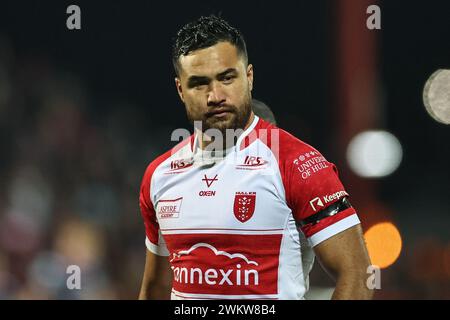 Kingston upon Hull, Royaume-Uni. 22 février 2024. PETA Hiku de Hull KR lors du match Betfred Super League Round 2 Hull KR vs Leeds Rhinos au Sewell Group Craven Park, Kingston upon Hull, Royaume-Uni, 22 février 2024 (photo par Mark Cosgrove/News images) à Kingston upon Hull, Royaume-Uni le 22/02/2024. (Photo de Mark Cosgrove/News images/SIPA USA) crédit : SIPA USA/Alamy Live News Banque D'Images