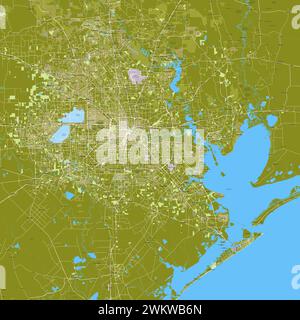 Carte de Houston Texas USA Illustration de Vecteur