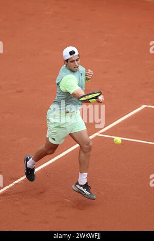 Rio de Janeiro, Brésil. 21 février 2024. Jaume Munar d'Espagne retourne un tir à Thiago Seyboth Wild du Brésil lors de la troisième journée de l'ATP 500 Rio Open présenté par Claro au Jockey Club Brasileiro le 21 février 2024 à Rio de Janeiro, Brésil. Photo : Daniel Castelo Branco/DiaEsportivo/Alamy Live News crédit : DiaEsportivo/Alamy Live News Banque D'Images