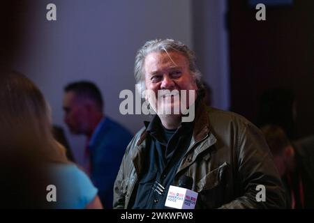 Oxon Hill, États-Unis. 22 février 2024. Steve Bannon à la Conférence d'action politique conservatrice (CPAC) 2024 à National Harbor, Maryland, États-Unis, le jeudi 22 février, 2024. crédit : Annabelle Gordon /CNP/Sipa USA crédit : Sipa USA/Alamy Live News Banque D'Images