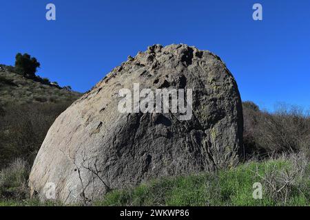 Gros plan sur les rochers de granit à Highland Valley Trail Banque D'Images