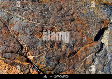 Gros plan sur les rochers de granit à Highland Valley Trail Banque D'Images