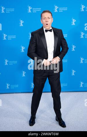 Berlin, Allemagne. 22 février 2024. Rocco Siffredi présent au Supersex Photocall lors du 74e Festival international du film de la Berlinale Berlin au Grand Hyatt Hotel à Berlin, Allemagne, le 22 février 2024. Photo par Aurore Marechal/ABACAPRESS.COM crédit : Abaca Press/Alamy Live News Banque D'Images