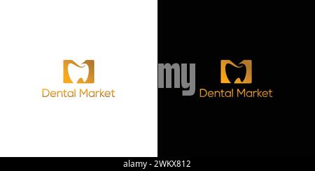 Design unique et moderne du logo M Dental Illustration de Vecteur