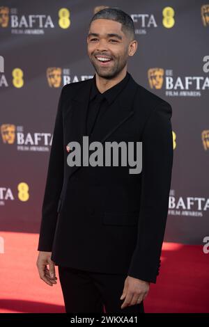 Londres, Royaume-Uni. 18 février 2024. Photo : Kingsley Ben-Adir assiste aux EE British Academy film Awards 2024. Crédit : Justin Ng/Alamy Banque D'Images