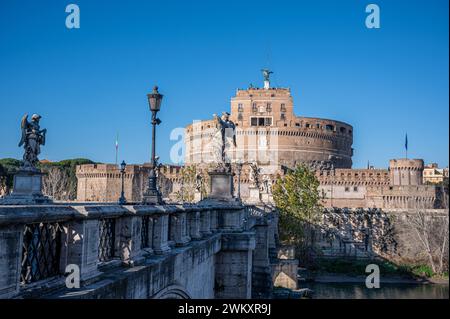 Prog Pont Angelo à Rome, Italie Banque D'Images