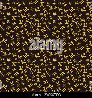 Modèle transparent de vecteur de symbole Pi mathématique jaune. Fond de concept mathématique Illustration de Vecteur