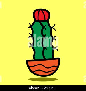 concept de conception d'illustration d'art de cactus Illustration de Vecteur