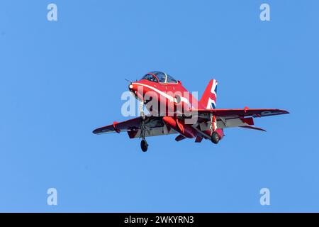 Royal Airforce Military Hawk Red Arrow jets Banque D'Images