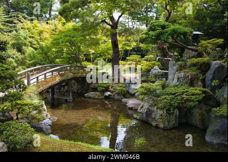 Jardin d'Oikeniwa, Palais impérial de Kyoto, Kyoto, Japon Banque D'Images