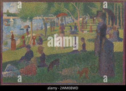 Etude pour 'Un dimanche sur la Grande Jatte' Georges Seurat 1884 Banque D'Images