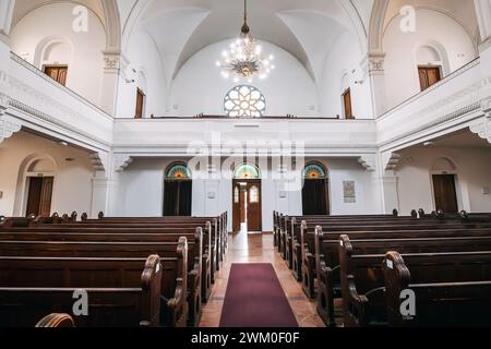 05 janvier 2024, Novi Sad, Serbie : synagogue historique de Novi Sad imprégnée de siècles de tradition et de spiritualité juives. Banque D'Images
