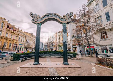 05 janvier 2024, Novi Sad, Serbie : arches architecturales dans la vieille ville de la capitale de la région de Voïvodine Banque D'Images