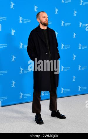 Gustav Möller beim Photocall zum Kinofilm 'Vogter / sons' auf der Berlinale 2024 / 74. Internationale Filmfestspiele Berlin im Hotel Grand Hyatt. Berlin, 22.02.2024 Banque D'Images