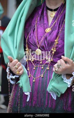 Saint Antioco, Sardaigne - 04.16.2018: Procession religieuse de Sant'Antioco Banque D'Images