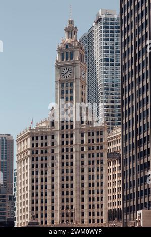 États-Unis, Illinois, Chicago, façade du Wrigley Building Banque D'Images