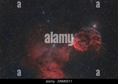 Nébuleuse méduse dans la constellation Gémeaux Banque D'Images