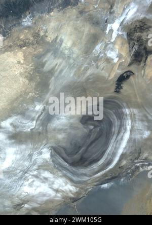 Image satellite couleur de LOB NOR en 1987. Banque D'Images