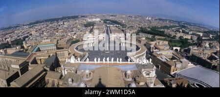 4067375 Rome. Prog Vue sur la place de Pierre depuis le dôme de produits Basilique Pierre ; (add.info.: Rome. Prog Vue sur la place de Pierre depuis le dôme de produits Basilique Pierre Roma, Veduta di piazza San Pietro dalla cupola della Basilique) ; © Marcello Mencarini. Tous droits réservés 2024. Banque D'Images