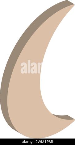 Vecteur d'icône de lune isométrique Illustration de Vecteur