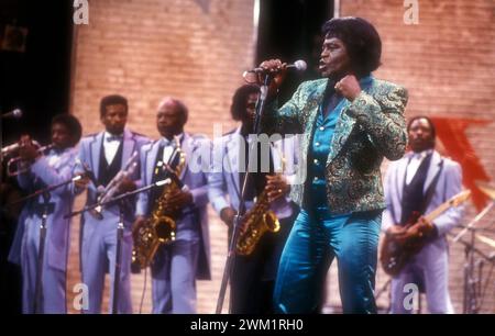MME4712384 chanteur soul James Brown, Apollo Theatre. Harlem, New York / il cantante James Brown al Teatro Apollo di New York ; (add.info.: chanteur soul James Brown, Apollo Theatre. Harlem, New York/il cantante James Brown al Teatro Apollo di New York) ; © Marcello Mencarini. Tous droits réservés 2024. Banque D'Images