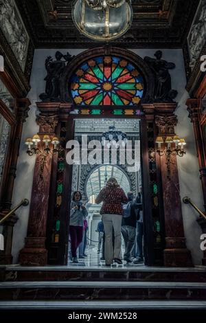 Le Real Casino de Murcie ou Casino de Murcie, est l'un des bâtiments les plus emblématiques de la ville du même nom, capitale de la région de Murcie. Banque D'Images