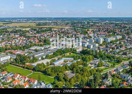 Westheim BEI Augsburg, Stadtteil von Neusäß im Luftbild Ausblick auf die Ortschaft Westheim und Umgebung Neusäß Westheim Bayern Deutschland *** Westhe Banque D'Images