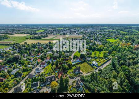 Westheim BEI Augsburg, Stadtteil von Neusäß im Luftbild Ausblick auf die Ortschaft Westheim und Umgebung Neusäß Westheim Bayern Deutschland *** Westhe Banque D'Images