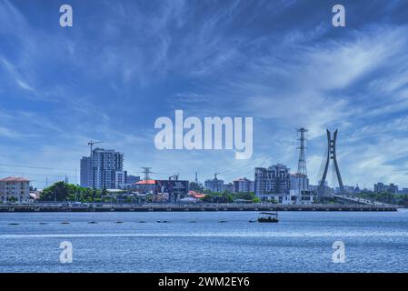 Une vue du pont Lekki Link Banque D'Images