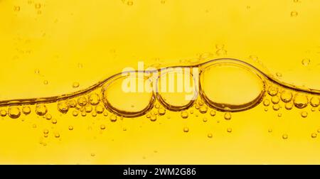 fond de biologie orange abstrait, cellules sous microscope. Banque D'Images