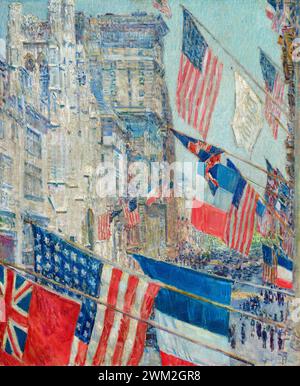 Journée des alliés, 1917 mai. Childe Hassam. 1917. Banque D'Images