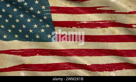 USA, drapeau américain, style Grunge. Banque D'Images