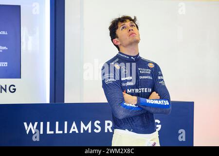 Sakhir, Bahreïn. 22 février 2024. ALBON Alexander (tha), Williams Racing FW46, portrait lors des essais de pré-saison de formule 1 Aramco 2024 du Championnat du monde de formule 1 FIA 2024 du 21 au 23 février 2024 sur le circuit international de Bahreïn, à Sakhir, Bahreïn - photo Florent Gooden/DPPI essais de pré-saison F1 à Bahreïn sur le circuit international de Bahreïn le 22 février 2024 à Sakhir, Bahreïn. (Photo de HOCH Zwei) crédit : dpa/Alamy Live News Banque D'Images