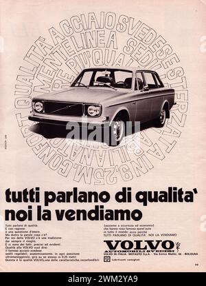 Volvo pubblicità di una vecchia rivista in Italiano Banque D'Images