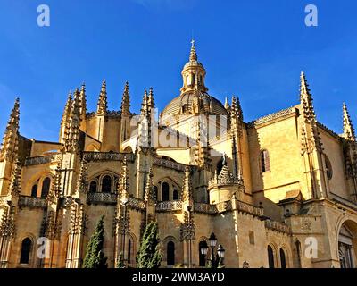 la belle cathédrale de ségovie, espagne Banque D'Images