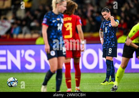 SEVILLA - Sherida Spitse de Hollande lors de la demi-finale de l'UEFA Nations League entre l'Espagne et les pays-Bas à l'Estadio de la Cartuja le 23 février 2024 à Séville, Espagne. ANP GERRIT VAN COLOGNE Banque D'Images