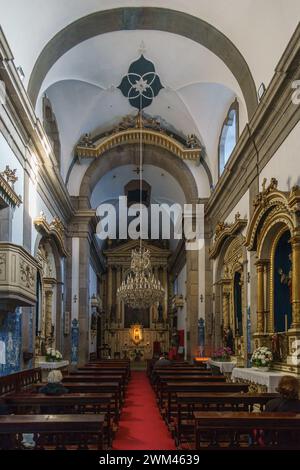 Intérieur Chapelle des âmes ou Capela das Almas à Porto, Portugal Banque D'Images