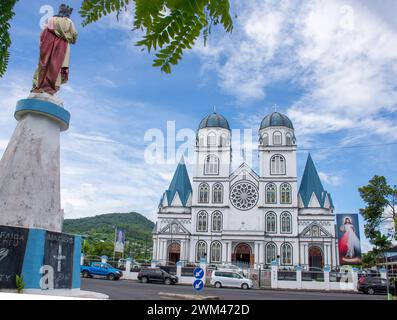 Cathédrale de l'Immaculée conception, Beach Road, Apia, île d'Upolu, Samoa Banque D'Images