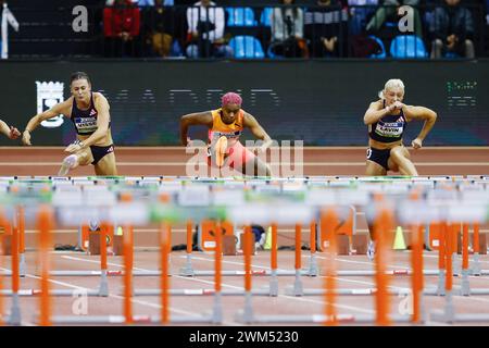 DEVYNNE CHARLTON (BAH) participe à la finale féminine du 60m haies lors du World Athletics Indoor Tour Gold Madrid 24 le 23 février 2024 au Polideportivo Gallur à Madrid, Espagne Banque D'Images