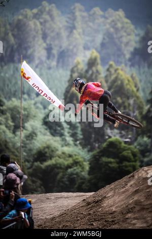 Maydena, Tasmanie, Australie. 24 février 2024. Maydena, AUSTRALIE - 24 FÉVRIER : Laurie Groenland de Grande-Bretagne lors des essais finaux au Red Bull Hardline Tasmania le 24 février 2024 à Maydena, Australie. (Crédit image : © Chris Putnam/ZUMA Press Wire) USAGE ÉDITORIAL SEULEMENT! Non destiné à UN USAGE commercial ! Banque D'Images