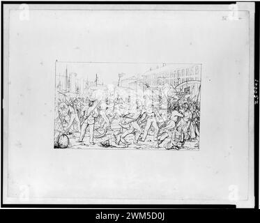 Bataille de Baltimore, le 19 avril, 1861 Banque D'Images