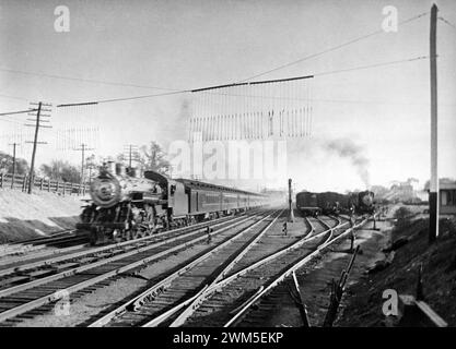 Une vue de Northup Avenue Yard feat a locomotive, circa 1913 - W.L. Wedemeyer Banque D'Images