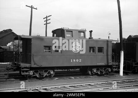 Caboose dans les gares de triage. Elkins, Virginie-occidentale - John Vachon photo 1939 Banque D'Images