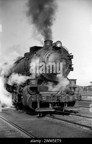 Locomotive dans les gares de triage le long de la rivière, équipée Louis, Missouri - photo d'Arthur Rothstein, 1939 Banque D'Images