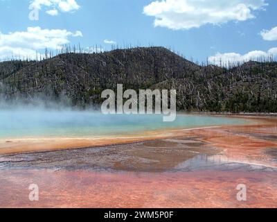 Beartooth Highway - piscines colorées à Yellowstone Banque D'Images